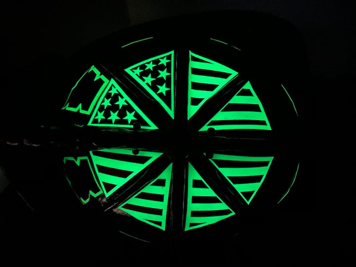 IdentiFire™ American Flag (Crown of Helmet) Decals