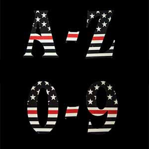 IdentiFire™  American Flag Numbers / Letters 3" tall
