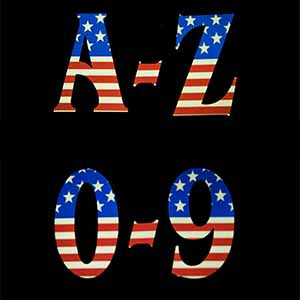 IdentiFire™  American Flag Numbers / Letters 3" tall