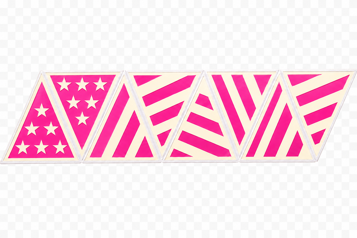 IdentiFire™ American Flag (Crown of Helmet) Decals - Pink Reflective