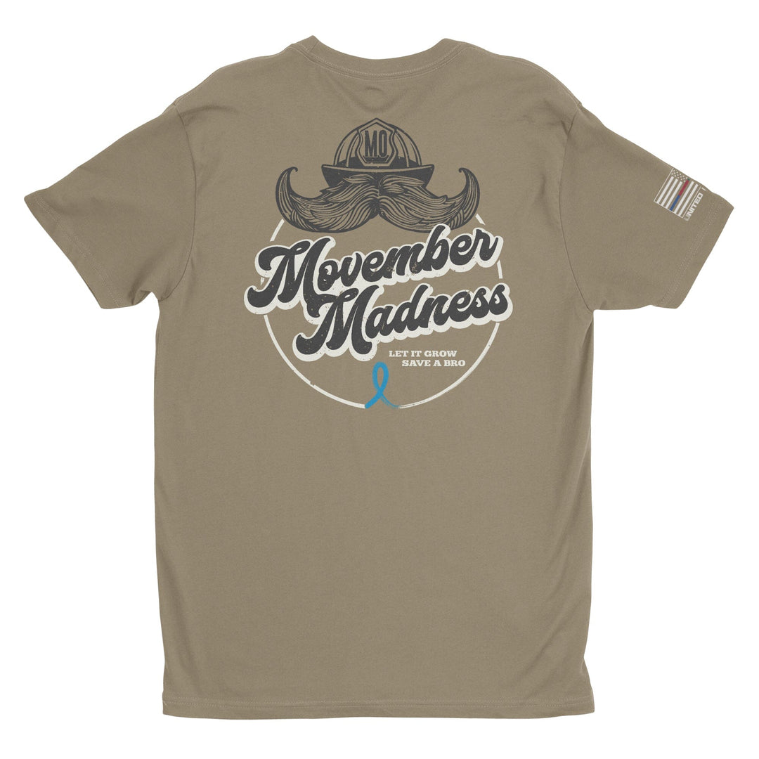 Unisex Movember Madness Graphic Tee Red Mustache