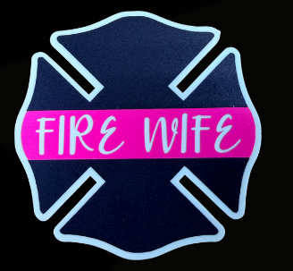 Thin Pink Line Fire Wife Maltese