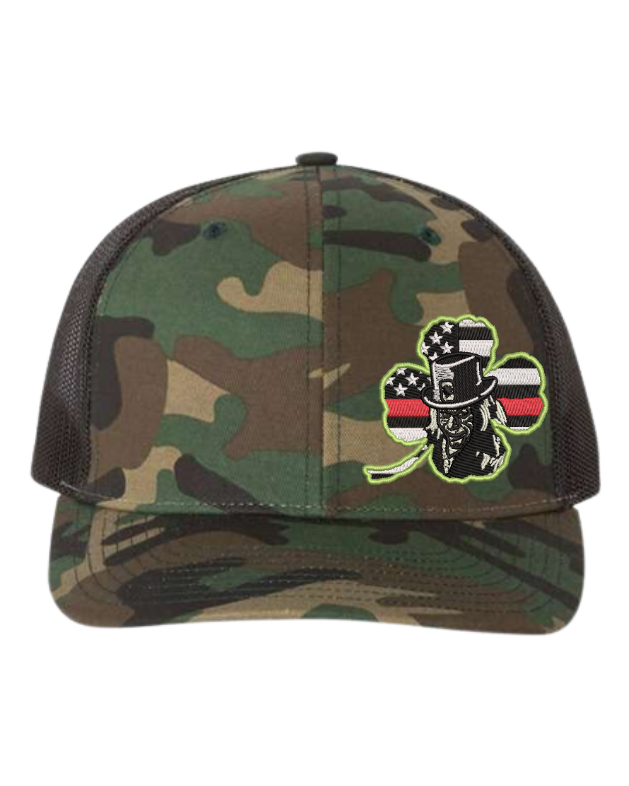 Leprechaun Clover Hat -Curved Bill 6 Panel