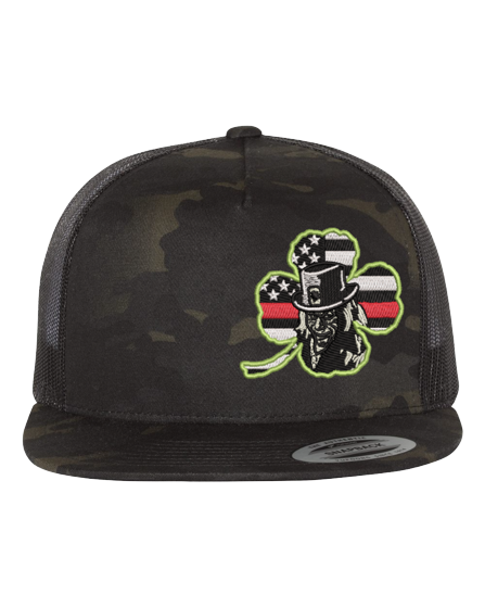 Leprechaun Clover Hat - Flat bill 5 Panel