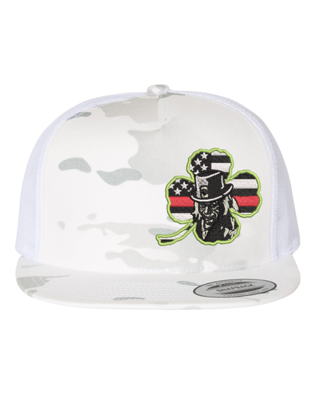 Leprechaun Clover Hat - Flat bill 5 Panel