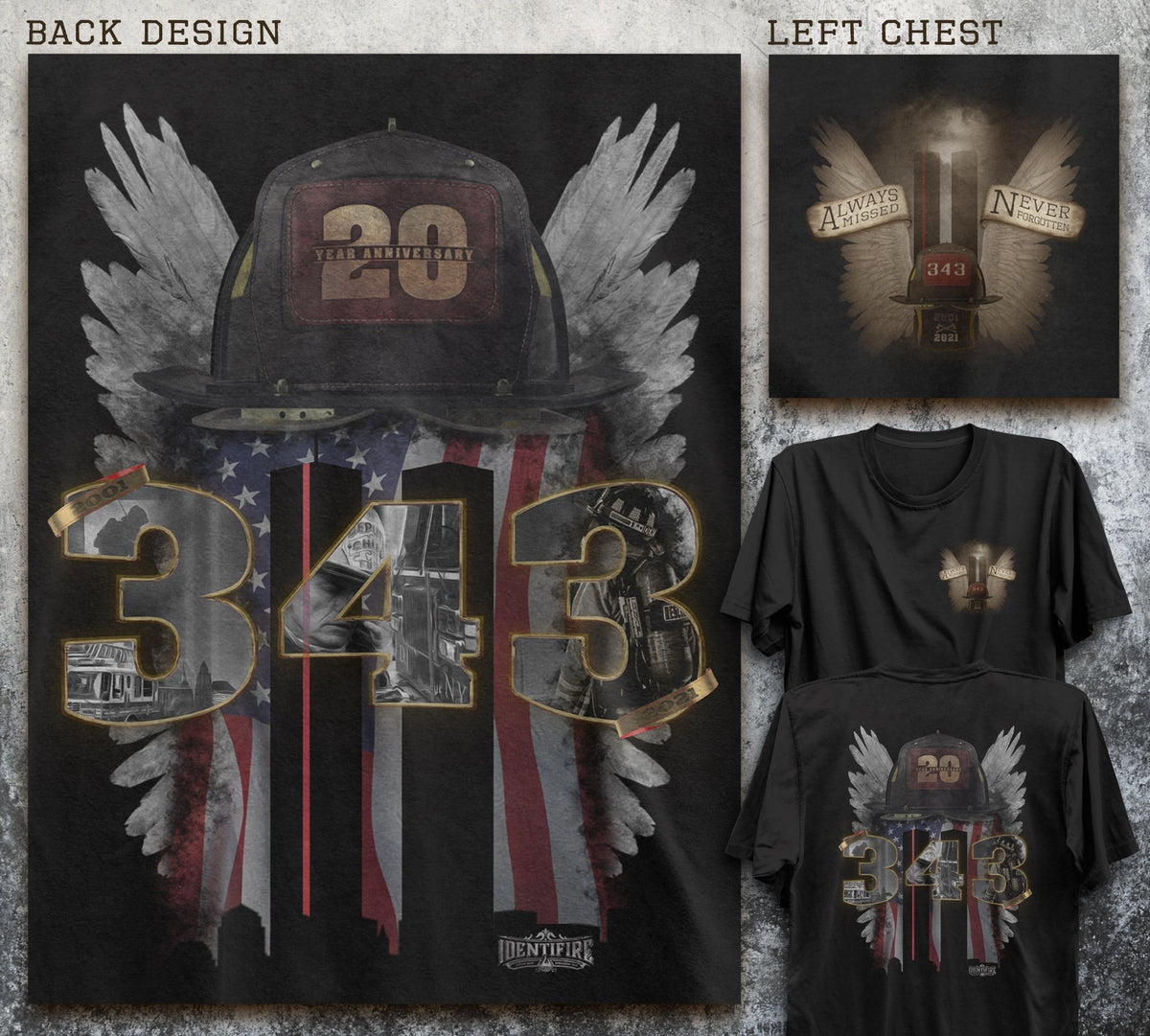 20th Anniversary 9/11 Never Forget Shirt