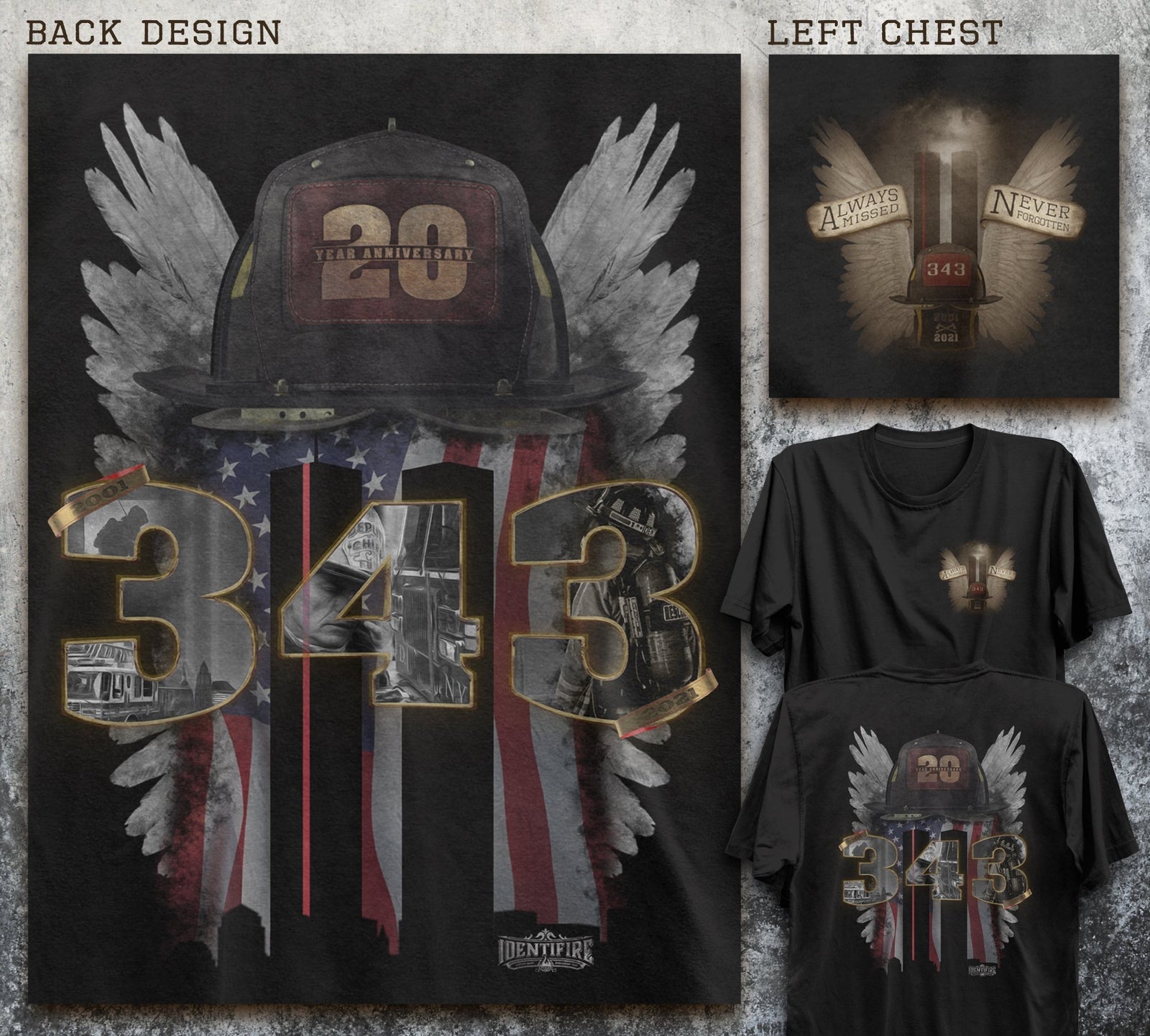 20th Anniversary 9/11 Never Forget Shirt