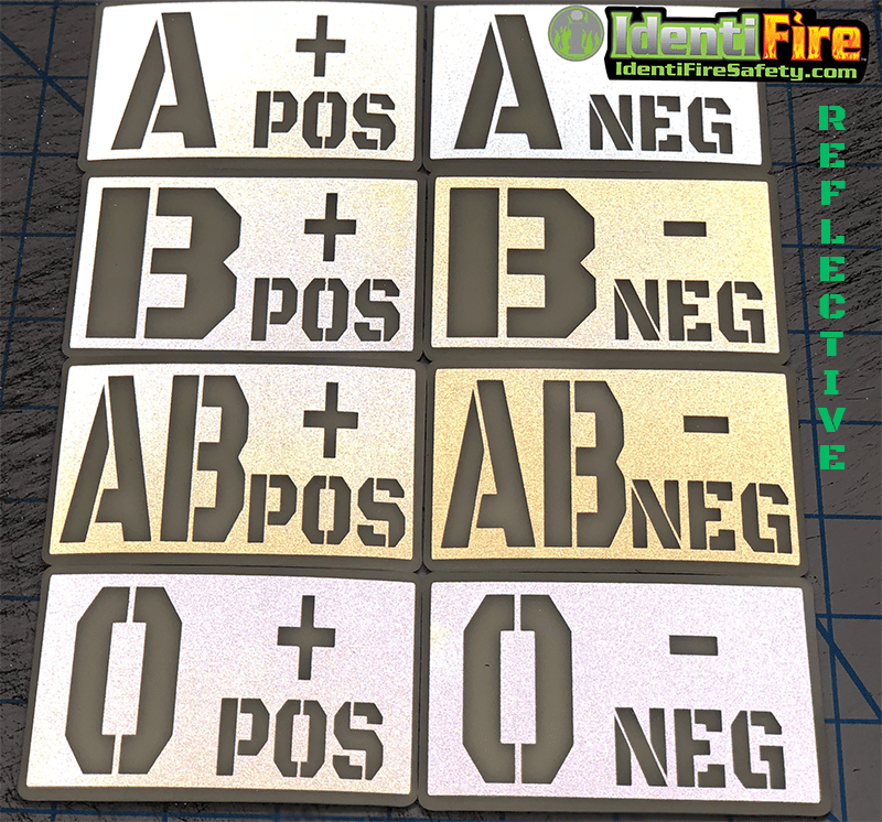 Glow Dark O NEG Blood Type NKDA Combat Tactical PVC Rubber Glow Dark O NEG Blood Type NKDA Combat Tactical PVC Rubber