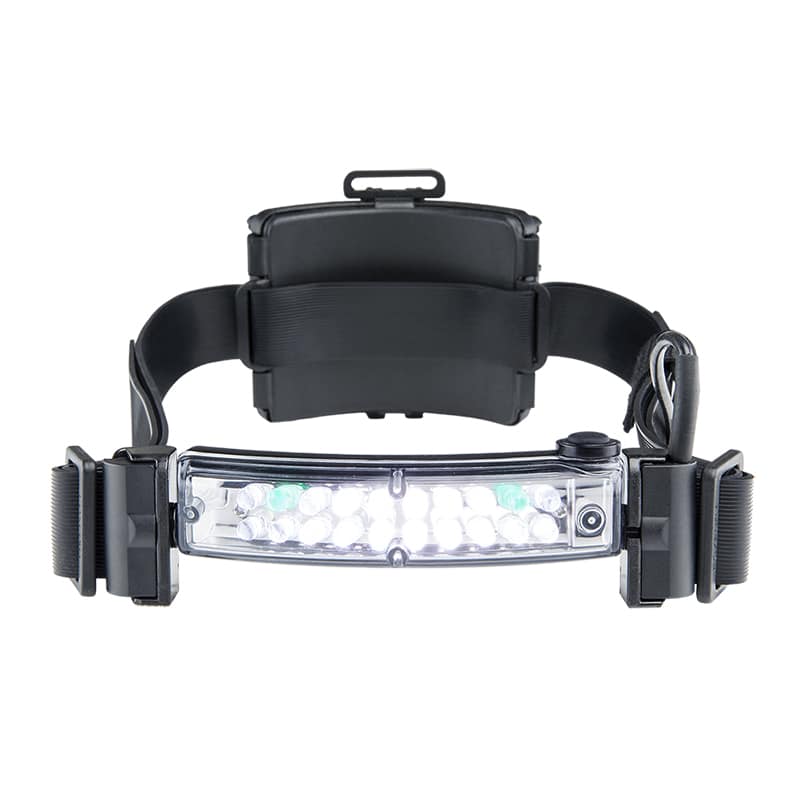 FoxFury Command+ LoPro White & Green LED Fire Helmet Light, 100 Lumens
