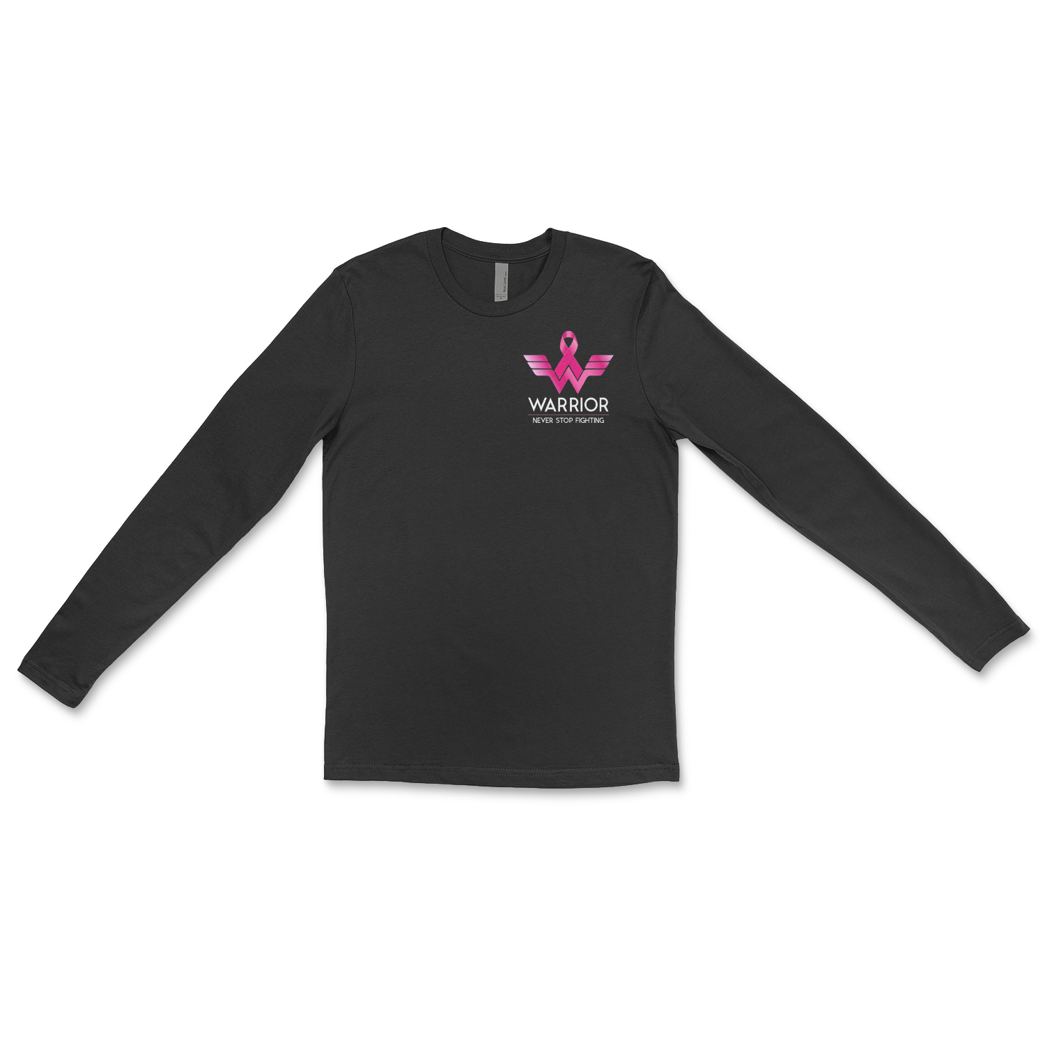 Pink Ribbon Embroidered Sweatshirt For Breast Cancer Awareness - Sunshine Sisters