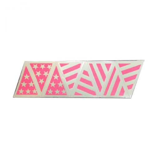 IdentiFire™ American Flag (Crown of Helmet) Decals - Pink Reflective