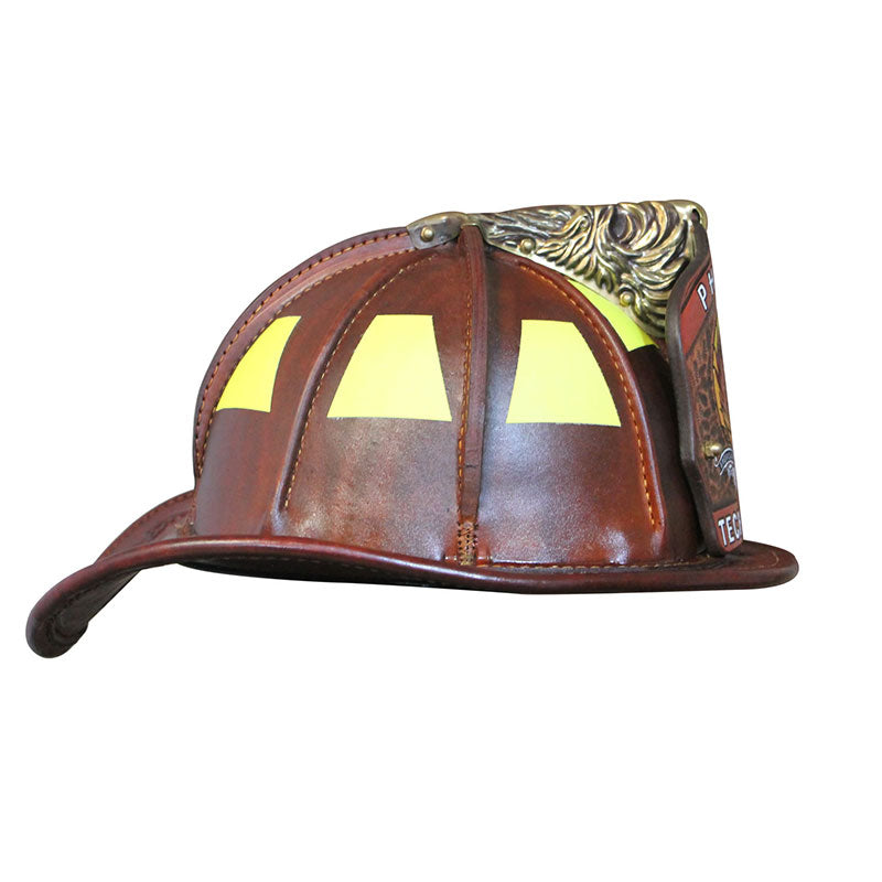 Phenix TL2 Leather Fire Helmet (NFPA Compliant) Scarlet Red / Colorado Curl