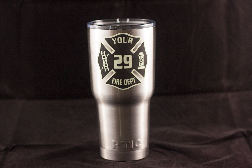 Personalized RTIC Skinny Can Holder - Stainless - Customized Your